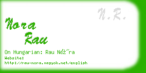 nora rau business card